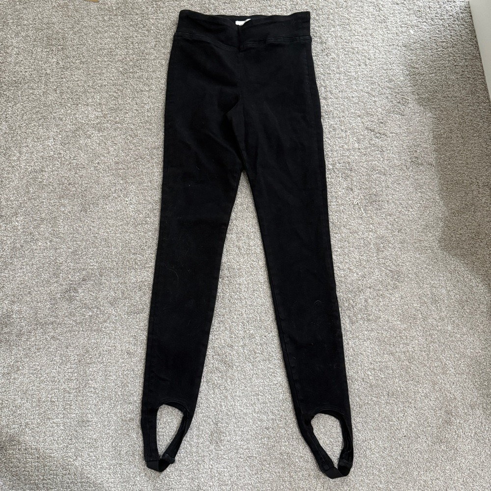 FRAME Jetset Black High Rise Stirrup Pant Leggings Pants Size 1 Layering Ballet